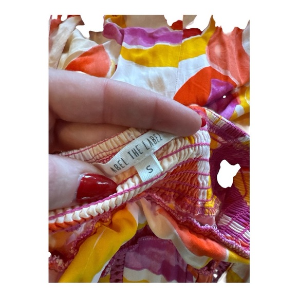 Anthropologie Abel The Label Rumi Maxi Dress Halter Tie Back Sz S Floral Bright - Picture 8 of 10